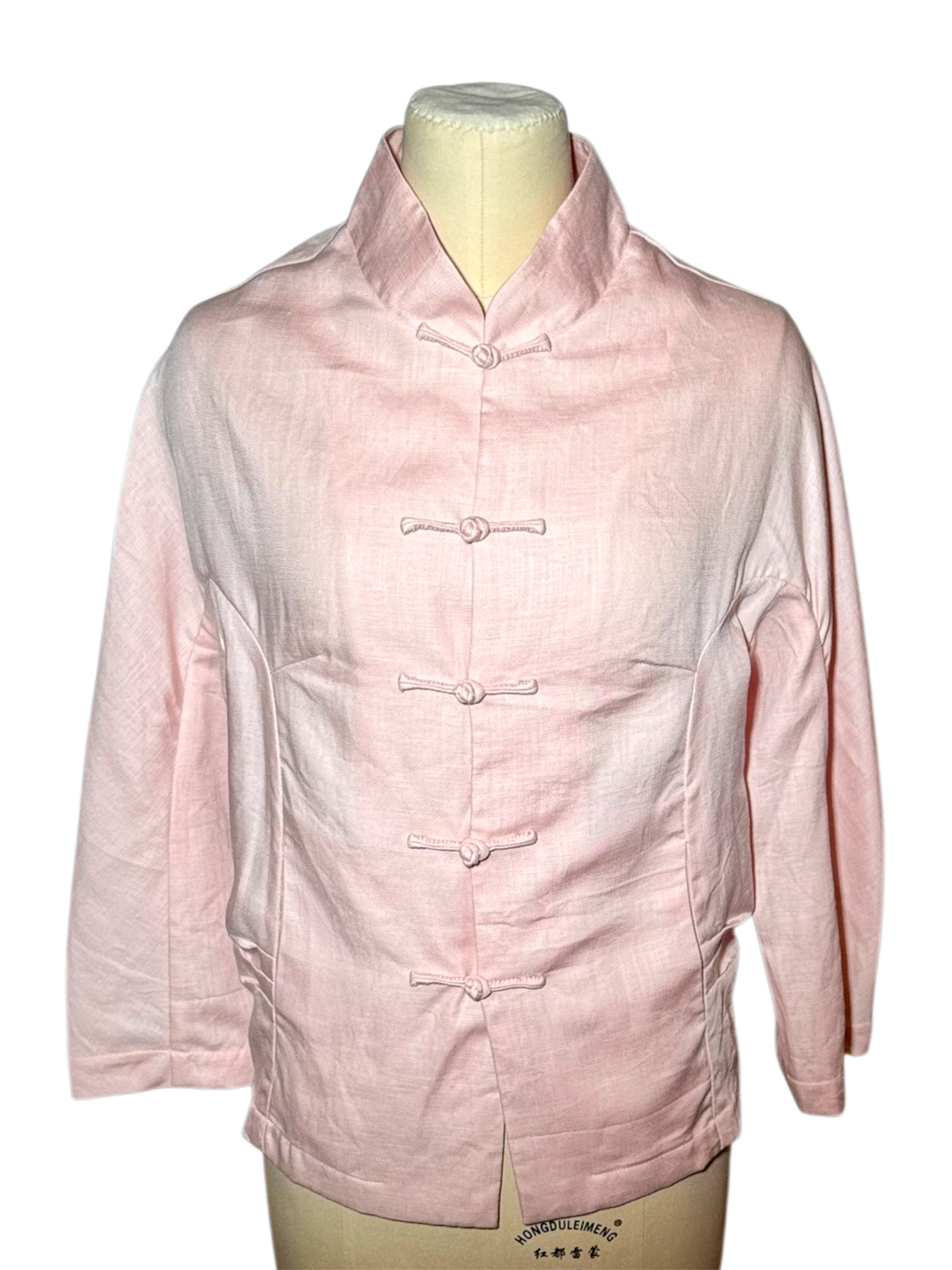 Pink Linen Women's Tang Jacket
