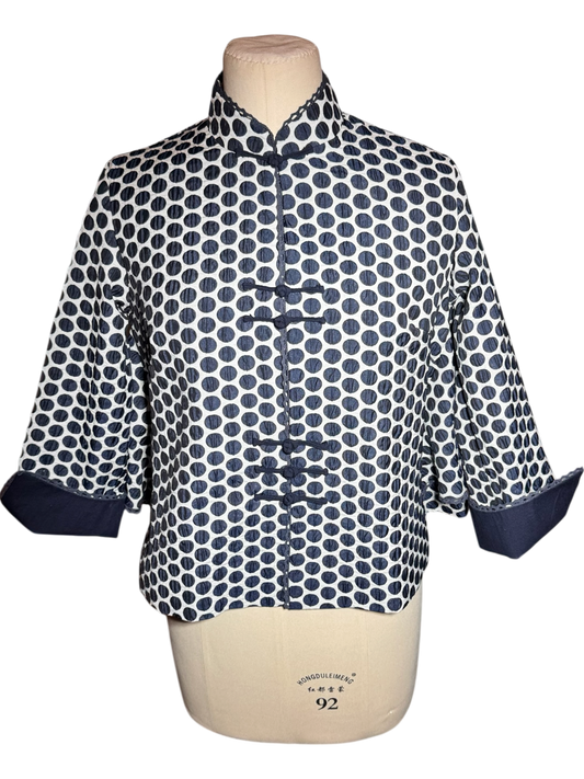 Black Dot Pattern Women's Tang Jacket
