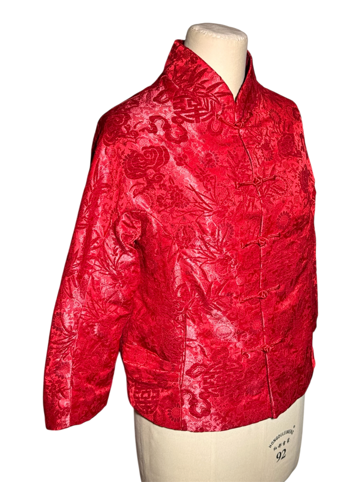 Red Brocade Festive Women's Tang Jacket