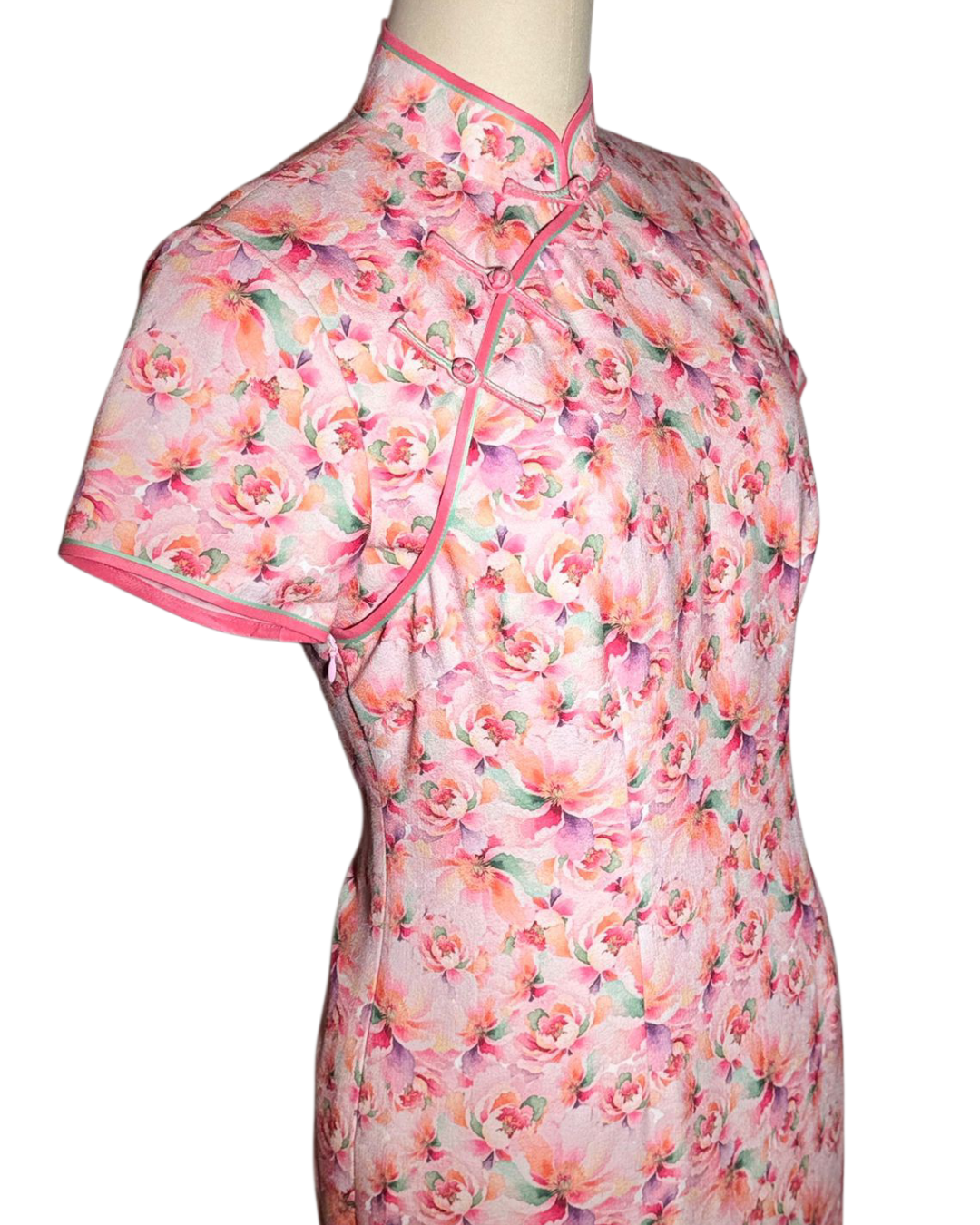 Pink Floral Cheongsam
